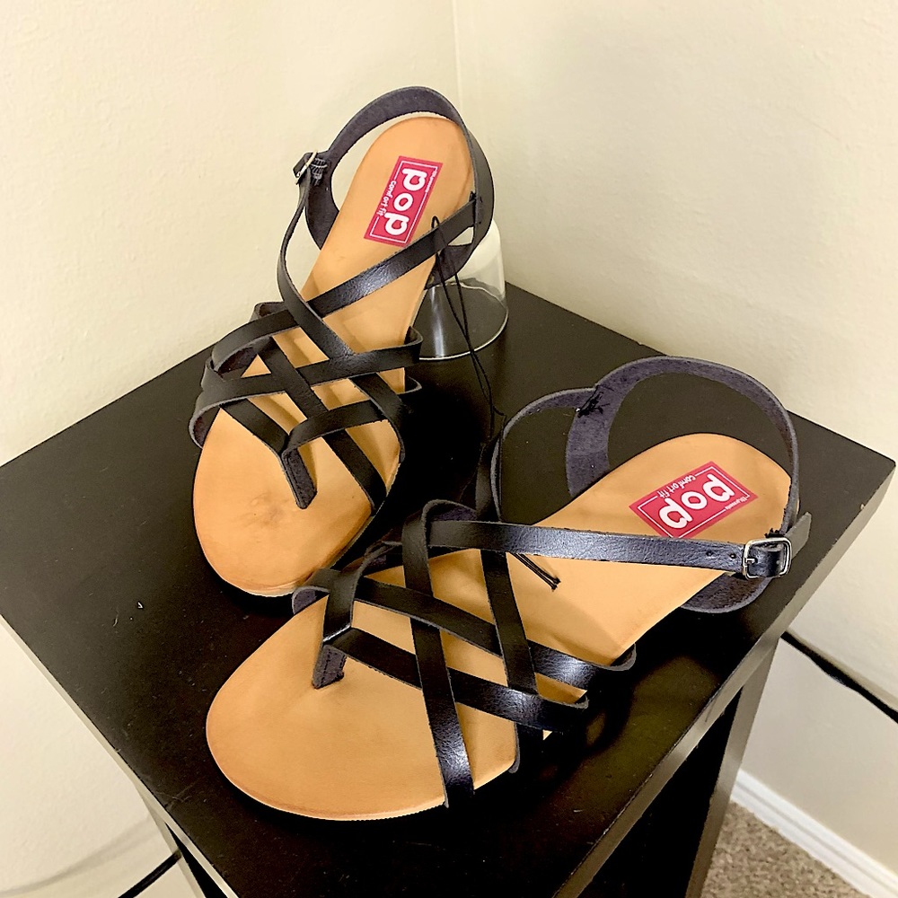 POP Black Matisse Sandal size 9.5M BRAND NEW